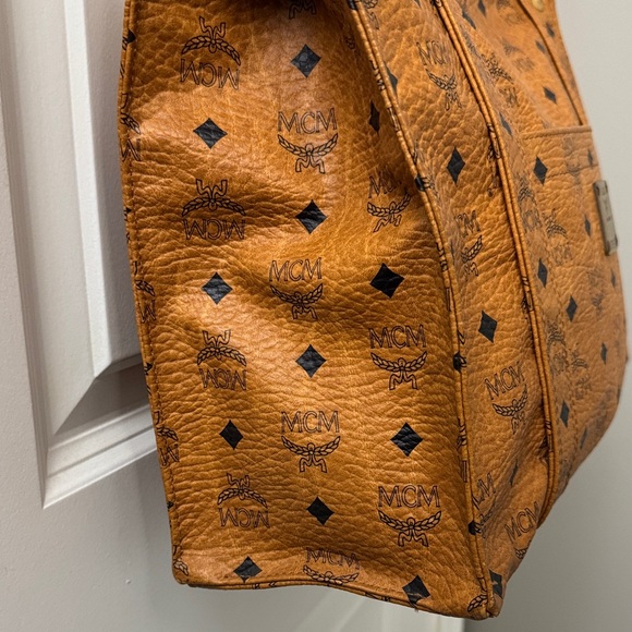 MCM Cognac Visetos Tote Bag - Picture 3 of 13